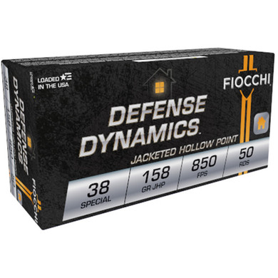 FIO DEFENSE 38SPL 158GR JHP 50/20 FIO 38B