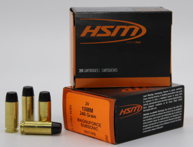 HSM SUBSONIC 10MM HITEK 240GR HCFN 20/20 HSM 10MM17N