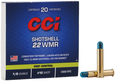 CCI 22WMR 52GR RIMFIRE SHOTSHELL 20/100 CCI 25