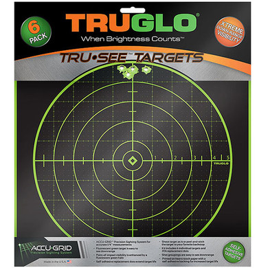 TRUGLO TRU-SEE TARGETS 100 YARD 12X12 6PK TG TG10A6