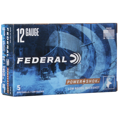 FED POWER-SHOK LR BUCK 12GA 2.75 9P #00 5/50 FED H13200