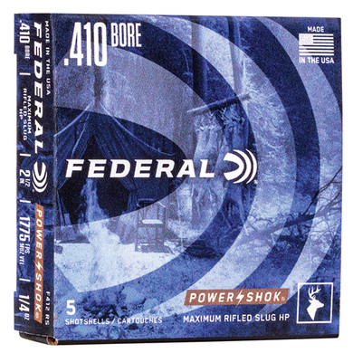FED POWER-SHOK R SLUG 410GA 2.5 1/4OZ HP 5/50 FED F412RS
