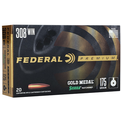 FED GOLD MEDAL 308WIN 175GR SIE MK BTHP 20/10 FED GM308M2