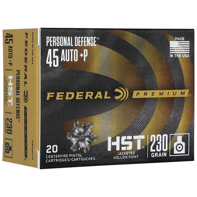 FED PREMIUM 45ACP +P 230GR HST JHP 20/10 FED P45HST1S
