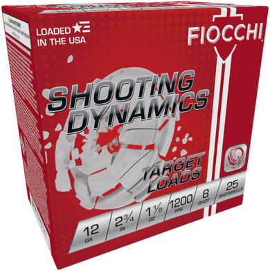 FIO SHOOTING TARGET 12GA 2.75 1 1/8OZ #8 25/10 FIO 12SD18H8