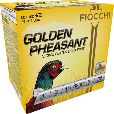 FIO GOLDEN PHEASANT 20GA 3 1.25OZ #6 25/10 FIO 203GP6