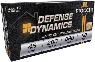 FIO DEFENSE 45ACP 200GR JHP 50/10 FIO 45B500