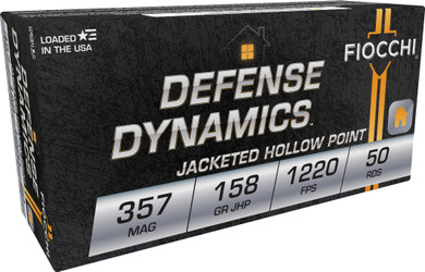 FIO DEFENSE 357MAG 158GR JHP 50/20 FIO 357B