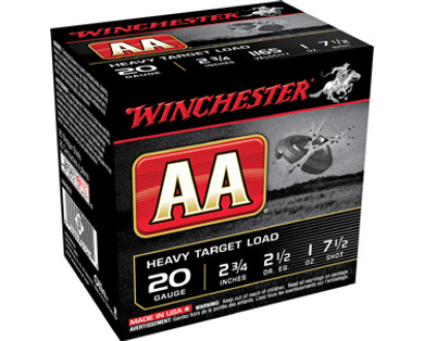 WIN AA HEAVY 20GA 2.75 1OZ #7.5 25/10 WIN AAH207