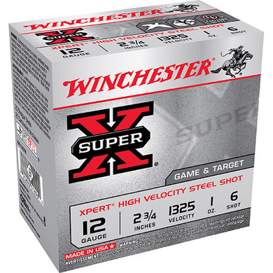 WIN XPERT GAME/TGT 12GA 2.75 1OZ #6 25/10 WIN WE12GT6