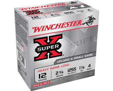 WIN SUPER-X UPLAND 12GA 2.75 1-1/8OZ #4 25/10 WIN XU12H4