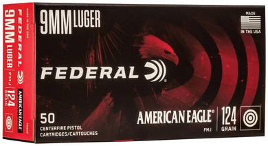 FED AMERICAN EAGLE 9MM 124GR FMJ 50/20 FED AE9AP