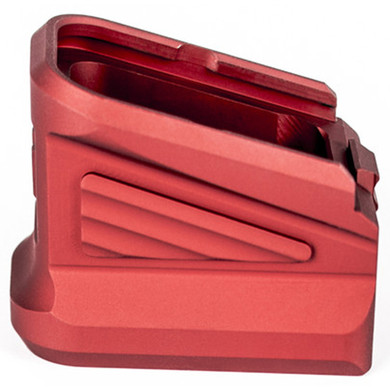 ZEV +5 BASEPAD FOR GLOCK MAGAZINE RED ZEV BPADEXTGLK5R