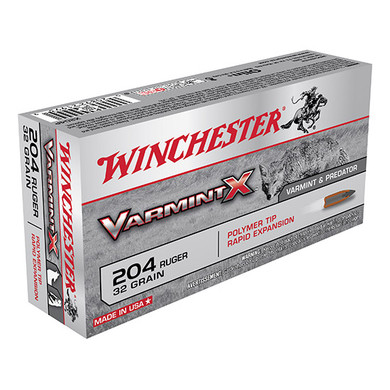 WIN VARMINT X 204RUG 32GR POLY TIP 20/10 WIN X204P