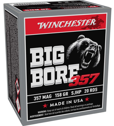 WIN BIGBORE 357MAG 158GR JHP 20/10 WIN X357MBB