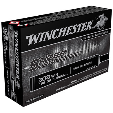 WIN SUPER SUPPRESSED 308WIN 168GR FMJOT 20/10 WIN SUP308