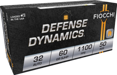 FIO DEFENSE 32ACP 60GR JHP 50/20 FIO 32APHP