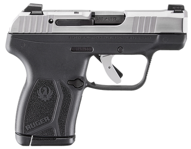 Ruger 13775 LCP Max 75th Anniversary Model Compact Frame 380 ACP 10+1 2.80" Black Oxide Stainless Steel Barrel, Matte Stainless Serrated Slide, Black Polymer Frame, Black Nylon Grip 160913