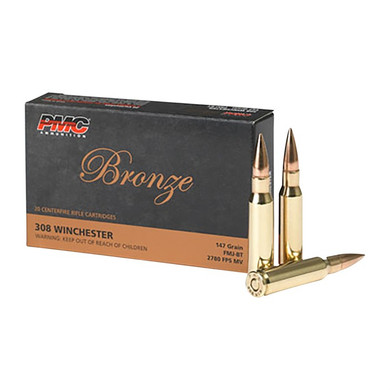 BRONZE 308 WINCHESTER 147GR FULL METAL JACKET 500/CASE 105001715