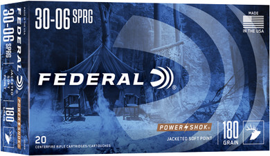 FEDERAL POWER-SHOK 30-06 180GR</br>SP 20RD 10BX/CS A3006B