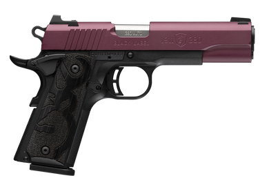 Browning 051994492 1911-380 Black Label Full Size Frame 380 ACP 8+1 4.25" Matte Stainless Steel Barrel, Black Cherry Cerakote Serrated Steel Slide, Matte Black Polymer Frame w/Beavertail 162645