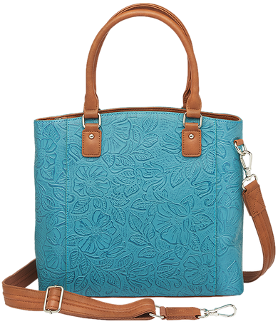 GTM  GTM-51TLD/TBLUE  TOWN TOTE COWHIDE       TURQ 180552