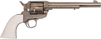 CIMARRON FRONTIER 45LC PW FS7.5" ENGRAVED NICKEL/IVORY GPP415LNI