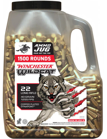 WINCHESTER 22 LR DP WILDCAT JUG 40 GR 1500RD/BX 3BX/CS O17_WINCWW22LRJUG