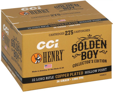 CCI  22LR 36GR CPHP 1260 FPS HENRY GB EDITION 275RD/BX 10BX/CS O17_CCIHGB22