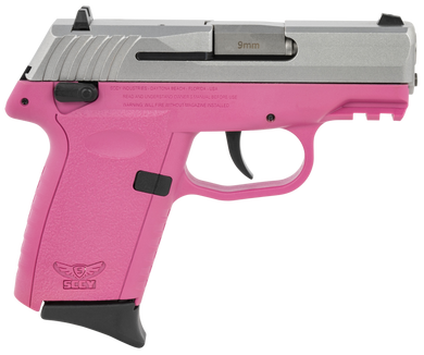 SCCY Industries CPX1TTPKG3 CPX-1 Gen3 9mm Luger Caliber with 3.10" Barrel, 10+1 Capacity, Pink Finish Picatinny Rail Frame, Serrated Stainless Steel Slide & Polymer Grip 144523