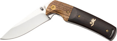 BROWNING KNIFE BUCKMARKFOLDING HUNTER 3" BLADE WOOD 3220231