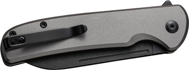 CIVIVI KNIFE CHEVALIER II 3.4"GRAY ALUM HANDLE/BLACK STNWSH C20022B3