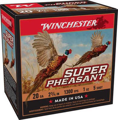 WINCHESTER SUPER PHEASANT 20GA1OZ #5 1300FPS 25RD 10BX/CS AX20PH5