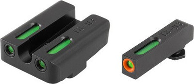 TRUGLO SIGHT SET FOR GLOCK HITFX PRO GREEN/ORANGE OUTLINE TG13GL2PC