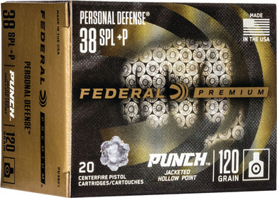 FEDERAL PUNCH 38 SPECIAL +P120GR JHP 20RD 10BX/CS APD38P1