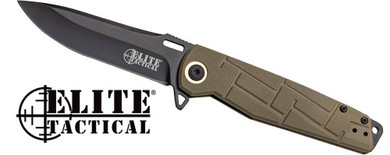 MC ELITE TACTICAL READINESS3.5" DROP POINT FLDR FDE/BLK ETA001TN