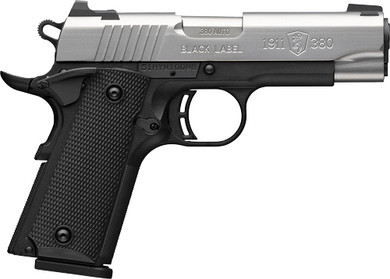 BROWNING 1911-380 STAINLESS380ACP 3.58"COMP 8RD BLK/SS* G051119492