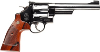 S&W 25 CLASSIC 45LC 6.5" ASBLUED CHECKERED WOOD GRIPS G150256