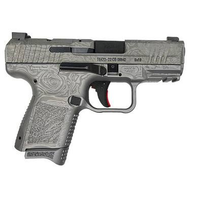 Century Arms Canik TP9 Elite SC 9mm Luger 12rd Magazine 3.5" Barrel Damascus Silver w/Full Kit - BLEMISHED YCHG5610DSXB