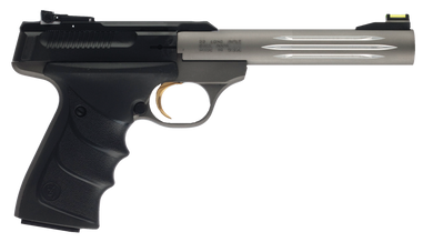 Browning 051461490 Buck Mark Lite *CA Compliant 22 LR 10+1 5.50" Matte Gray Fluted Barrel, Serrated Steel Slide, Matte Gray Aluminum Frame & Black Ultragrip RX Grips 73753