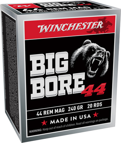 WINCHESTER BIG BORE 44 REMMAG 240GR JHP 20RD 10BX/CS AX44MBB