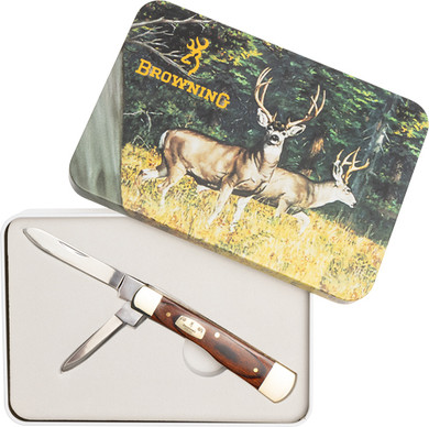 BROWNING KNIFE 2025 MULE DEERART W/GIFT TIN* 3220573