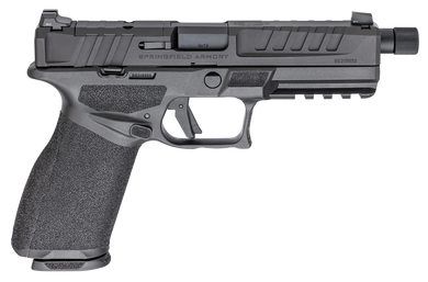 Springfield Armory ECT9459B3D Echelon  9mm Luger 17+1/20+1 5.28" Threaded Barrel, Black, Optic Cut Serrated Slide, Polymer Frame with Pic. Rail, Interchangeable Backstrap Grip, 3-Dot Tritium Sights 157501