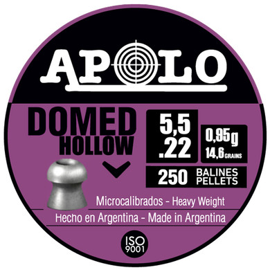 HATSAN APOLO 22 DOMED HOLLOW14.6 GRAIN 250 PACK E19702