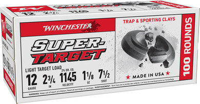 WINCHESTER TARGET 12GA 2.75"1-1/8OZ #7.5 1145FPS 200RD CAS TRGT127VP