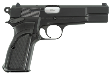 Inglis 12000000 L9A1  9mm Luger 15+1 4.70" Black Steel Barrel, Black Chrome Steel Slide & Frame 161889