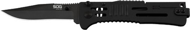 SOG KNIFE SLIM JIM BLACK TINIBLACK CLIP POINT 3.18" BLADE SJ32CP