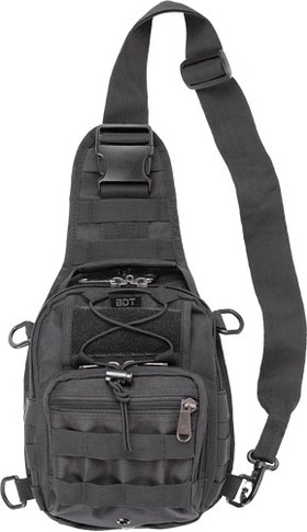 BULLDOG BDT X-SMALL SLING BAG`W/MOLLE WEBBING BLACK BDT407B