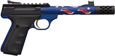 Browning 051572490 Buck Mark Plus SR 22 LR 5.87" Vision MB 10+1 Blue Anodized Matte Black Aluminum Slide Black Ultragrip FX Grip (Americana Themed) 135147