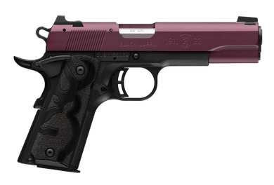 Browning 051061490 1911-22 Black Label Full Size Frame 22 LR 10+1 4.25" Matte Stainless Steel Barrel, Black Cherry Cerakote Serrated Steel Slide, Matte Black Polymer Frame w/Beavertail 162641